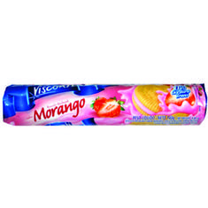Biscoito Recheado Sabor Morango Visconti 125g