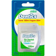 Fio Dental Dentics Menta Leve 100 metros e Pague 50 metros