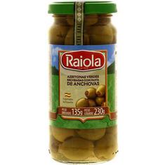 Azeitona Verde Recheada Anchova Raiola 135g