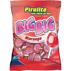 Pirulito Morango Big Big 600g