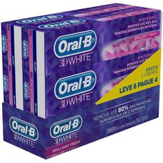 Creme Dental 3D White Brilliant Fresh Oral-B 70g Leve 6 Pague 4