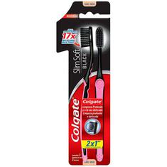 Escova Dental Colgate Slim Soft Black Leve 2 e Pague 1