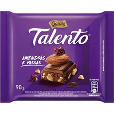Chocolate Tablete Talento Amêndoa e Passas Garoto 90g