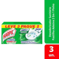 Pasta Adesiva 2 em 1 Pinho Harpic 9g Leve 3 Pague 2un