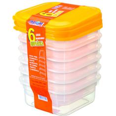 Caixa Plástica Pleion 850ml 6 Peças