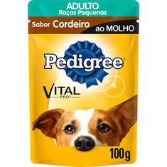 Alimentos para Cães Raças Pequenas sabor Cordeiro ao Molho Pedigree 100g