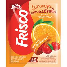 Refresco em Pó Sabor Laranja e Acerola Frisco 25g