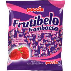 Bala Mastigável sabor Framboesa Frutibelo Peccin 600g