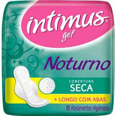 Absorvente Intimus Gel Noturno Seca com Abas 8 unidades