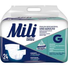 Fralda Geriátrico Mega G Mili Vita 24 un.