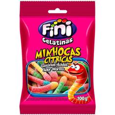 Bala Minhocas Cítricas Fini 100g