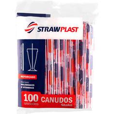 Canudo 8mm Strawplast 100un