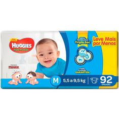 Fraldas Turma da Mônica Tripla Proteção Hiper M Huggies 92un.