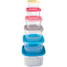Conjunto Potes Quadrados 8075 Plasútil 6un