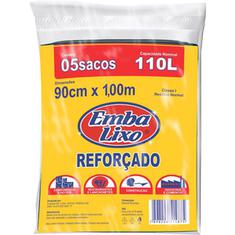 Saco para Lixo Reforçado Embalixo 110L 5un.