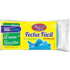 Saco para Lixo reforçado Fecha Fácil Embalixo 100L 15un.