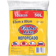 Saco para Lixo Reforçado Embalixo 50L 10un.