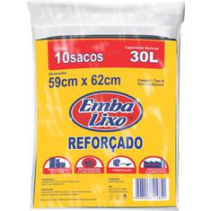Saco para Lixo Reforçado Embalixo 30L 10un.
