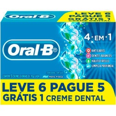 Creme Dental 4 em 1 Oral B 70g Leve 6 Pague 5