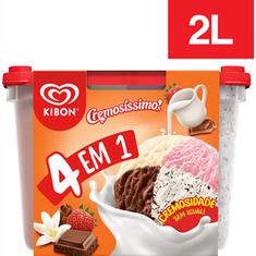 Sorvete 4 em 1 Cremosíssimo Kibon 2L