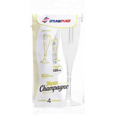 Taça de Acrílico Cristal Strawplast 120ml 4un