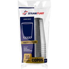 Copo de Acrílico Cristal Strawplast 300ml 10un
