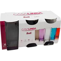 Copo Bali Cinza Casalinda 350ml 6pc