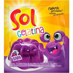 Gelatina em Pó sabor Uva Sol 25g