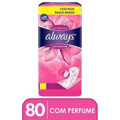 Protetores Diários Always Com Perfume 80 Unidades