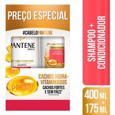 Shampoo 400ml + Condicionador 175ml Pantene Cachos Hidra-Vitaminados