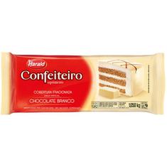 Cobertura Fracionada Confeiteiro Sabor Chocolate Branco Harald 1,050kg