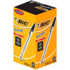 Caneta Cristal Preta Bic 50 un.