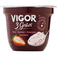 Iogurte Natural 3 Grãos Morango Vigor 100g