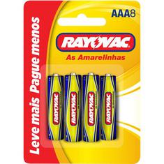 Pilha de Zinco AAA Rayovac 8 unidades