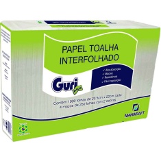 Papel Toalha Interfolhado Guri 1000 Unidades