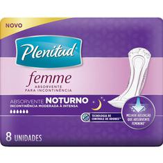 Absorvente sem Abas Noturno Femme Plenitud c/ 8un