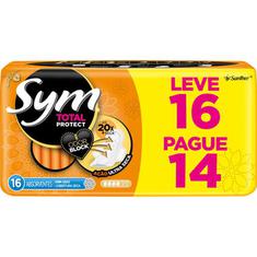 Absorvente Cobertura Seca Com Abas Sym Leve 16 Pague 14