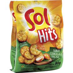 Biscoito Salgado sabor Cebola e Salsa Hits Sol 80g