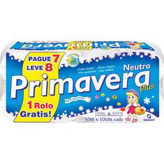 Papel Higiênico Primavera Plus 30m Leve 8 Pague 7