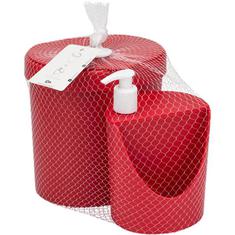 Kit de Pia com Dispenser e Lixeira 2,5L Vermelho Brinox