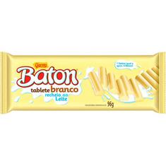 Chocolate Baton Tablete Branco Recheio ao Leite Garoto 96g
