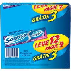 Creme Dental Tripla Limpeza Completa Sorriso Leve 12 Pague 9 70g