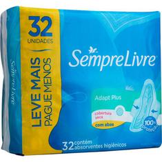 Absorvente Sempre Livre Adapt Plus com Abas 32un