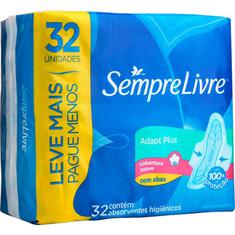 Absorvente Adapt Suave com Abas Sempre Livre 32un