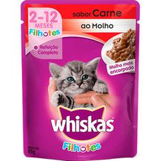 Alimento para Gatos Filhotes Sabor Carne Whiskas Junior 85g