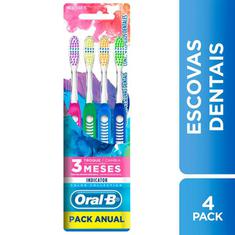 Escova Dental Oral-B Indicator Color Collection 4 unidades