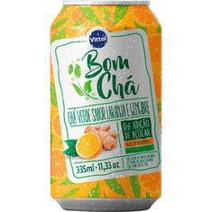 Chá Verde Sabor Laranja e Gengibre Vittal 335ml