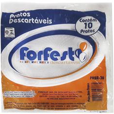 Prato Raso Descartável Forfest 26cm 10un
