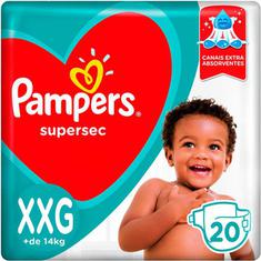 Fralda Supersec Pacotão Pampers XXG 20un