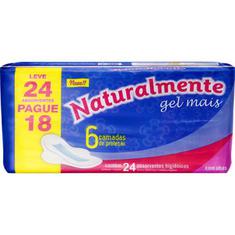 Absorvente Gel Mais com Abas Naturalmente Leve 24 Pague 18un
